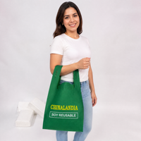 Sac de courses pliable en non-tissé, personnalisé avec impression, écologique, recyclé, réutilisable, avec poignées, prix usine de gros promotionnel