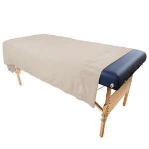 Massage bảng poly-bông tấm bộ bằng vải lanh cơ thể. -Bộ 3 mảnh bao gồm tấm phẳng & phẳng và vỏ gối - Product Image 3