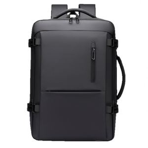 Simple High-End Men's Business Backpack with Large Capacity Waterproof Polyester Lining for Travel and Computer Storage - Product Image 5