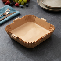 Papier de cuisson spécial pour friteuses à air, résistant à l'huile, imperméable, résistant à la chaleur et épaissi, personnalisable