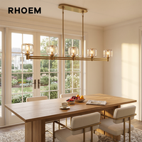Lustre linéaire RHOEM, lustre en cristal pour salle à manger, salon, villa, luminaire suspendu, décoration d'éclairage de luxe pour la maison