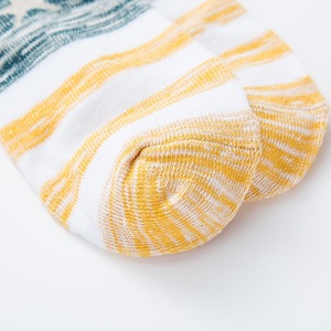 Retro Five Pointed Star Men's Ankle Socks Color Block Striped Breathable Sweat Absorbing Casual Socks - Product Image 3
