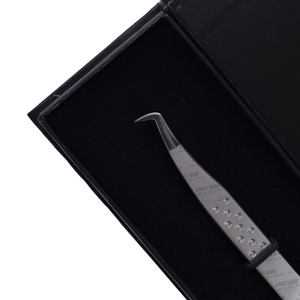 Pinza de acero inoxidable de precisión profesional, Mega Puntas curvadas en ángulo, de amarre plano, pinzas de pestañas, agarre final y precisión - Product Image 3