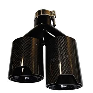 In Super Offerta Terminale di Scarico a Doppia Uscita Stile X Y in Acciaio Inox e Fibra di Carbonio per Modifica BM*W X3 X4 X5 M2 M3 - Product Image 1