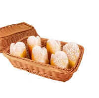 Panier à pain et à fruits en rotin PP tressé fait main, écologique, durable, imperméable, design nordique moderne, gain de place, vente en gros