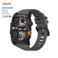Reloj Inteligente Resistente para Hombre, Pantalla IPS de 2.01 Pulgadas y 600 NIT, Llamadas por Bluetooth, Resistente al Agua IP68, Monitor de Frecuencia Cardíaca, SpO2, Monitor de Sueño, 350 mAh, 50 Días de Autonomía