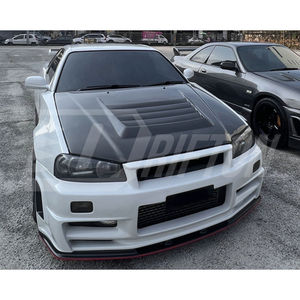 กันชนหน้าคาร์บอนไฟเบอร์สไตล์นิสโมใหม่ พร้อมลิ้นกันชนใต้กันชนแบบ Bolt-On สำหรับ R34 GTR ปี 1998-2002 - Product Image 2