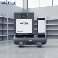 Compresor de Aire de Tornillo Integrado 4 en 1 de 15KW 20HP 460V 60Hz Estacionario 16Bar para Máquina de Corte Láser de Metal Especial
