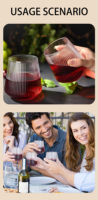 Verre à vin sans pied en plastique ondulé réutilisable et écologique de 12 oz, durable, pour cocktails, bar à domicile, mariage, fête, gobelet à boisson personnalisé