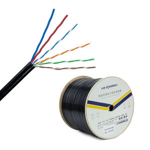 Utdoor-<span class=keywords><strong>cable</strong></span> de alimentación UTP 25awg cat5e, 4 pares con 2 cables de alimentación, <span class=keywords><strong>cable</strong></span> de cámara IP - Product Image 2