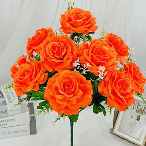 Yiwu <span class=keywords><strong>Pas</strong></span> <span class=keywords><strong>Cher</strong></span> Personnalisé Faux <span class=keywords><strong>Rose</strong></span> Bush Big 10 Têtes Fleurs Artificielles <span class=keywords><strong>Rose</strong></span> Roses Bouquet - Product Image 6