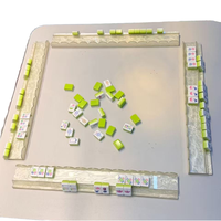 Supports de Mahjong en Acrylique Macaron à Dégradé Moderne avec Poussoirs, 4 Pièces, pour Fêtes et Rassemblements