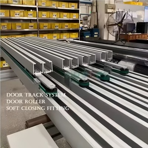 Không khung trượt hệ thống cửa kính thiên văn cho nội thất văn phòng phòng khách sạn nhà để xe đẹp phân vùng trong nhà Bộ dụng cụ - Product Image 6