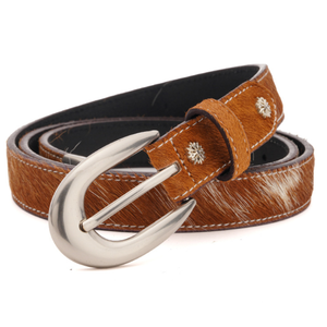 Ceinture en cuir véritable et cachemire haut de gamme pour femme, style rétro polyvalent avec boucle, tendance européenne et américaine, personnalisable par le fabricant - Product Image 5