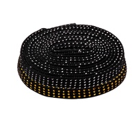 Lacets plats en polyester tressés or et argent de 8 mm, durables, pour baskets et bottes, vente en gros