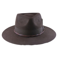 Nouvel Arrivage Chapeau Fedora à large bord en feutre 100% pure laine, style Cowboy Western et Jazz Vintage, avec décorations de plumes et de cartes à jouer