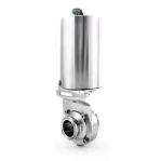 COVNA SS304 Vertical Pneumatic <b>Clamp</b> 5 Spare butterfly Seal Silicone Sanitary single PN16 Acting butterfly Valve - Product Image 2