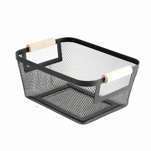 <span class=keywords><strong>Cestino</strong></span> in Rete Metallica Portatile Moderno Rettangolare con Manico per Giardino, Cucina, Dispensa e Picnic - Product Image 4