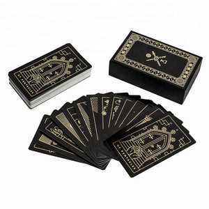 Cartes de jeu de Tarot 2023 100% imperméables en Pvc de qualité supérieure noir foncé - Product Image 1