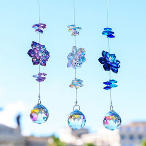 Cristaux colorés Sun Catcher Suspendus Suncatchers <span class=keywords><strong>Lustre</strong></span> Lampes Lumière Pendentif Prismes Ornement Suspendu - Product Image 4