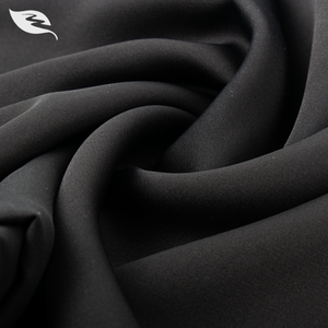 Корейский черный тканый полиэстер спандекс корейский/Jet Black Nida креп зум ткань - Product Image 3