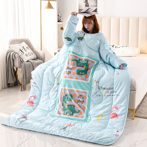 Nouvelle couette portable épaisse et pliable, type oreiller, pour usage familial ou en dortoir, avec manches - Product Image 4