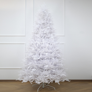 Árbol de Navidad Preiluminado con Ramas de Ciprés de Polietileno Puro |   Árbol de Navidad Nevado Snowy Elf, Completamente de Polietileno - Product Image 4