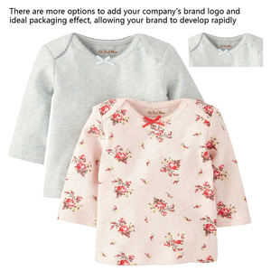 100% coton bio smocké bébé pantalon ensemble coton pyjama short ensemble bébé col rond manches T-<span class=keywords><strong>shirt</strong></span> 2 pièces ensemble - Product Image 6