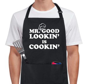 Delantales divertidos The Grillfather con 2 bolsillos BBQ Grilling Babero ajustable <span class=keywords><strong>Delantal</strong></span> Regalos para hombres Papá <span class=keywords><strong>Padre</strong></span> Abuelo - Product Image 4