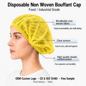 <span class=keywords><strong>Gorro</strong></span> de Redecilla para el Cabello de Grado Alimenticio, para Servicios de Catering y Cocina, Antivaho, Marca Personalizada, Ligero, Suave y Cómodo, Fabricante Chino - Product Image 2