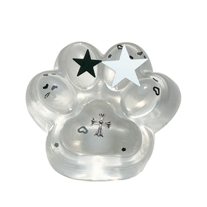 2025 New Cute Cat Paw Print Shape Mold <b>Large</b> 6cm TPR Transparent Novelty Gag Toys Kids Customizable Color <b>Plush</b> Cat Paw - Product Image 6