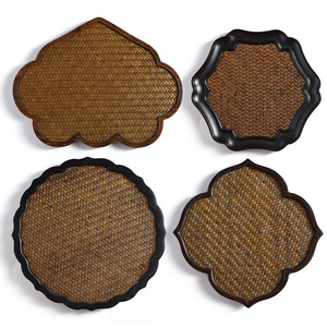 Bamboo mat <b>tea</b> tray, dry brewing table, Song Dynasty <b>tea</b> <b>set</b>, tray, teapot holder, drop shipping available. - Product Image 2