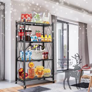 Scaffalatura <span class=keywords><strong>MOBILE</strong></span> pieghevole in acciaio multifunzione a 3 strati da <span class=keywords><strong>cucina</strong></span> - Product Image 3