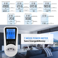 Medidor de Energía Digital BR Plug, Medidor de Potencia de Enchufe de CA, Monitor de Consumo de Electricidad Monofásico, 2% de Precisión, Certificado CE, Kilovatios