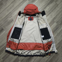 Jaket Windbreaker Merah Grosir, Personalisasi, Tahan Air, untuk Luar Ruangan, Buatan Pabrik Cina