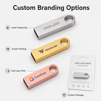 Memoria USB al por Mayor, Unidad Flash USB de Metal, Memoria USB de 8GB 16GB 32GB 64GB 128GB, Pendrive de Capacidad Completa
