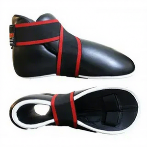 Semi-Contact <b>Kickboxing</b> <b>Shoes</b> Faux Leather Lightweight Point Fighting Boots with Hook and Loop Closure for Martial Arts Training - Product Image 1