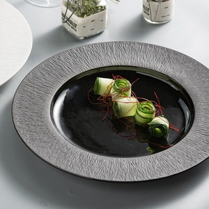 Vente en gros Assiettes plates en porcelaine blanche de 10.5 pouces Assiettes en céramique bon marché pour les mariages - Product Image 3