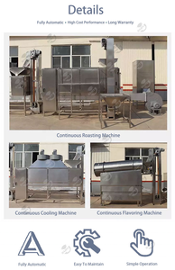 Recubrimiento automático de aperitivos, frutos secos salados, tostado, saborizante, pistacho, cacahuete, anacardos, línea de producción de tostado y condimentos - Product Image 3