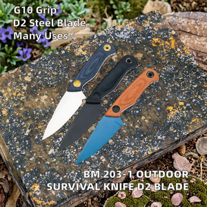 Cuchillo BM 203-1 de Grado DIY para Camping en la Selva, Hoja Recta Multifuncional para Aventura y Supervivencia, Portátil, Mango de Madera D2, OEM/ODM - Product Image 2