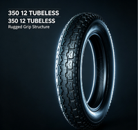 Pneus moto tout-terrain tubeless 350-12 à profil profond – Neufs pour remplacement/réparation, usage hors route – Chine Hubei