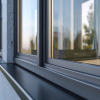 Système de fenêtre à battant en alliage d'aluminium sur mesure, grand vitrage double, à rupture de pont thermique, écoénergétique pour bâtiments