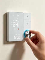 UBARO Tipe 86 Termostat WiFi Pintar 90-240V 16A Layar Sentuh Kontrol Suara & Aplikasi untuk Pemanas Lantai, Boiler Air & Gas