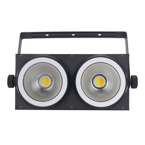 Nieuwe Hot Sale 2-ogen <span class=keywords><strong>Blinder</strong></span> met LED Ring 240W LED COB Stage-effectlicht Warm Wit Aluminium Licht DMX512 Stage-effectlicht - Product Image 1