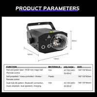 Prix d'usine, boule disco rotative LED couleur, laser rouge vert, lumière laser 100V 240V 15W, lumière de scène pour fête, DJ, disco, KTV, bar