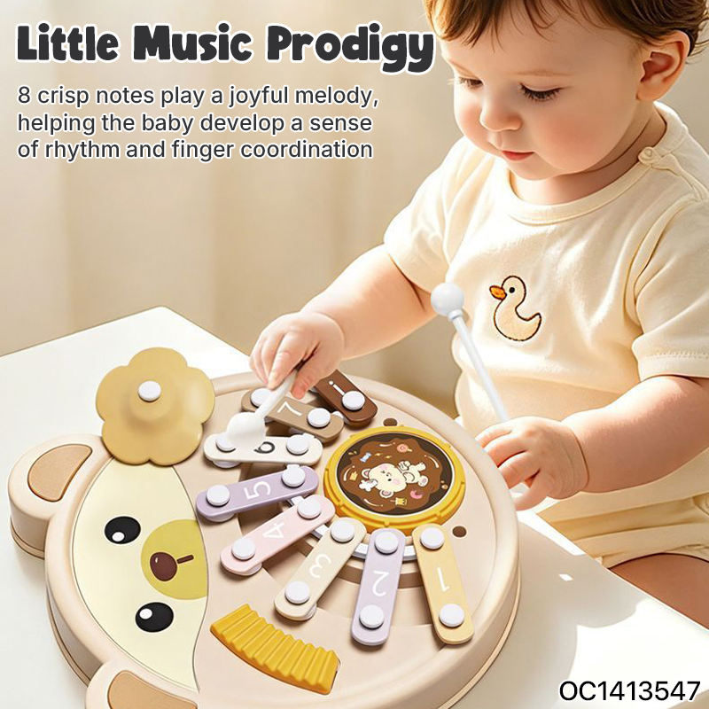 Cartoon Shape Early Educational Baby Xylophone Music Instrument Gift ...