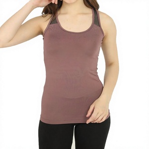 Camiseta sin mangas de punto de color sólido Y2K para mujer, cuello redondo, transpirable, estilo deportivo, poliéster - Product Image 1