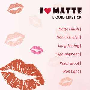 OCHAIN Personnalisez votre logo Cosmétiques végétaliens Vente en gros Rouge à lèvres liquide mat sans logo - Product Image 4