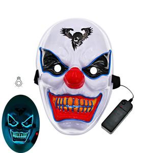 <span class=keywords><strong>Masque</strong></span> <span class=keywords><strong>LED</strong></span> en plastique style clown, couvrant tout le visage, dents jaunes, Halloween, lumineux dans le noir, <span class=keywords><strong>masque</strong></span> de cosplay, piles incluses - Product Image 2