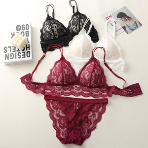 Women Embroidery Flower Lingerie <strong>Set</strong> Sexy Fancy Lace <strong>Bra</strong> <strong>Panty</strong> <strong>Set</strong> Push up <strong>Bra</strong> <strong>Set</strong> - Product Image 3